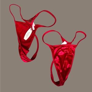 NWT Deadstock Victorias Secret Thong, Bedazzled Heart
